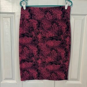 LuLaRoe Pink and Black Pencil Skirt